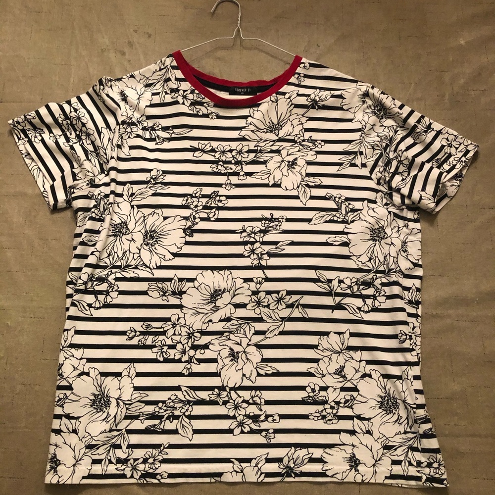 White floral shirt
